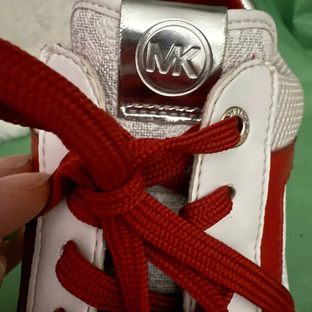 Michael Kors Red and White Women's Sneakers - Picture 3 of 7